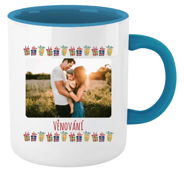 Vánoční hrnek Barevné vánoční dárečky