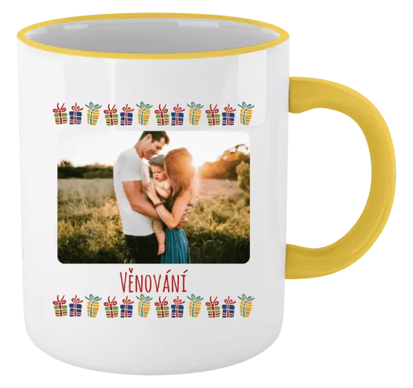 Vánoční hrnek Barevné vánoční dárečky