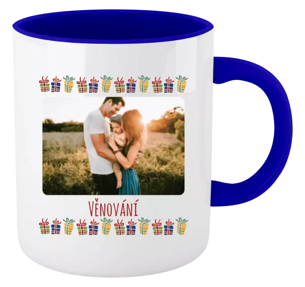 Vánoční hrnek Barevné vánoční dárečky