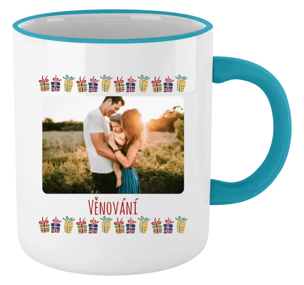 Vánoční hrnek Barevné vánoční dárečky