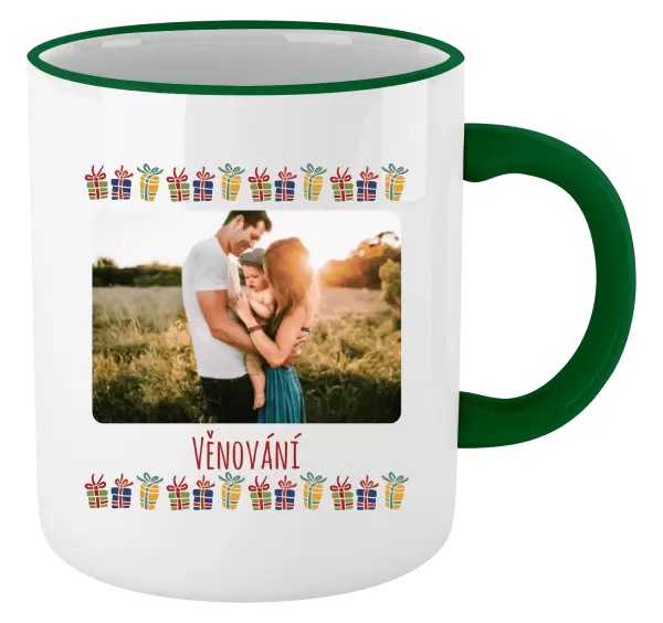 Vánoční hrnek Barevné vánoční dárečky