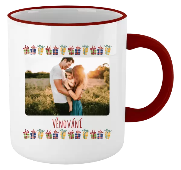 Vánoční hrnek Barevné vánoční dárečky