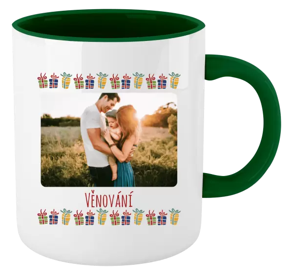 Vánoční hrnek Barevné vánoční dárečky