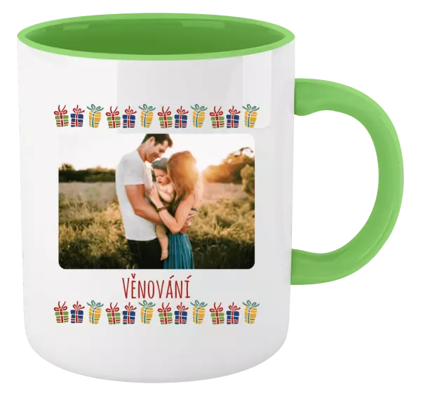 Vánoční hrnek Barevné vánoční dárečky