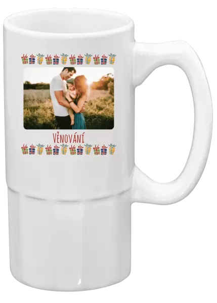 Půllitr Barevné vánoční dárečky