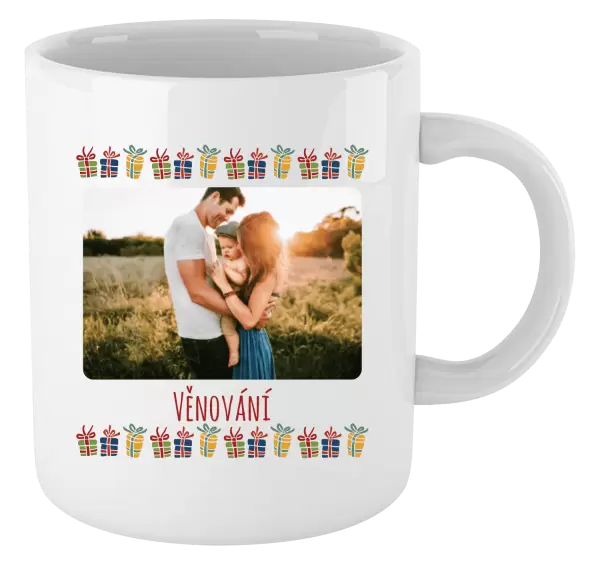 Vánoční hrnek Barevné vánoční dárečky