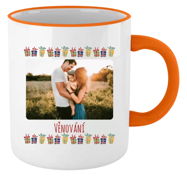 Vánoční hrnek Barevné vánoční dárečky