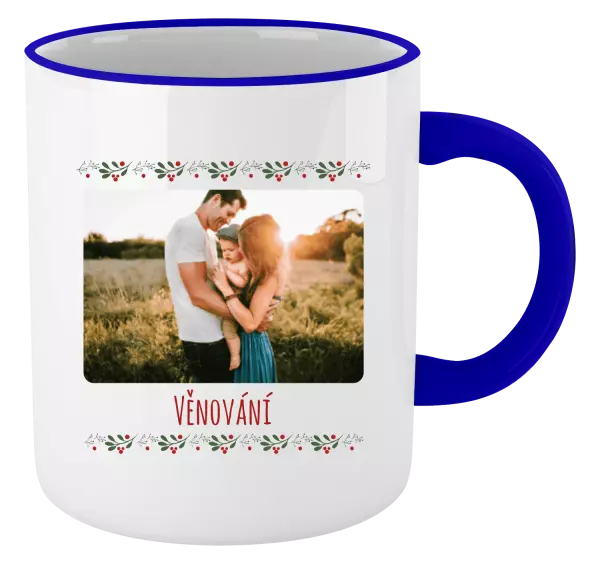 Vánoční hrnek Vánoční větvičky s kuličkami