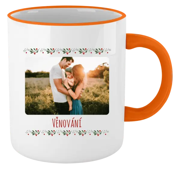 Vánoční hrnek Vánoční větvičky s kuličkami