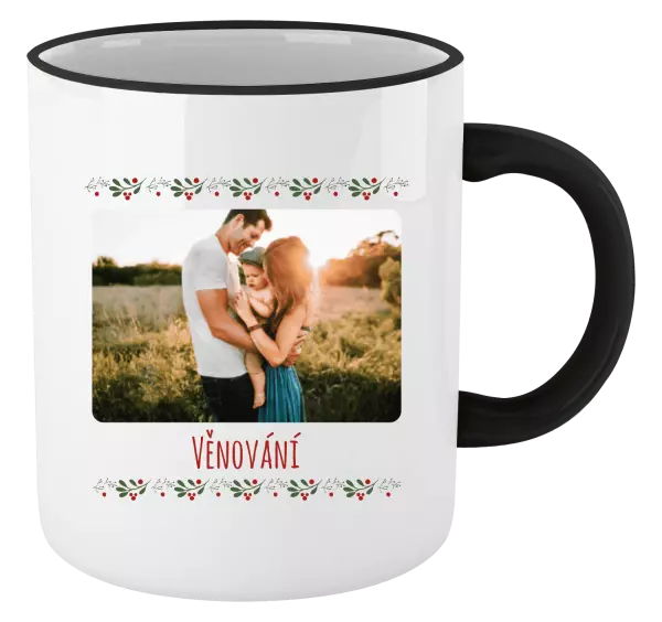 Vánoční hrnek Vánoční větvičky s kuličkami