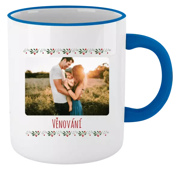 Vánoční hrnek Vánoční větvičky s kuličkami