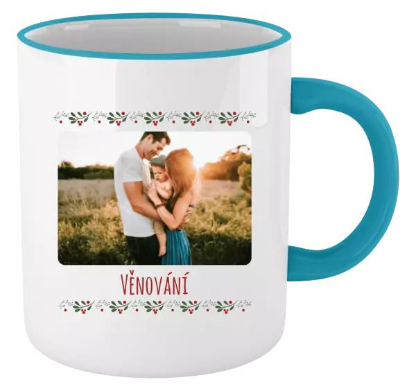 Vánoční hrnek Vánoční větvičky s kuličkami