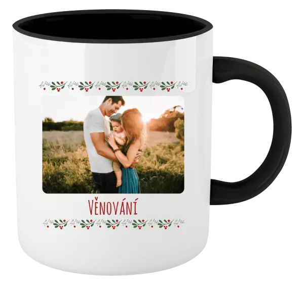 Vánoční hrnek Vánoční větvičky s kuličkami