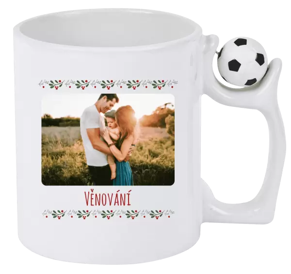 Vánoční hrnek Vánoční větvičky s kuličkami