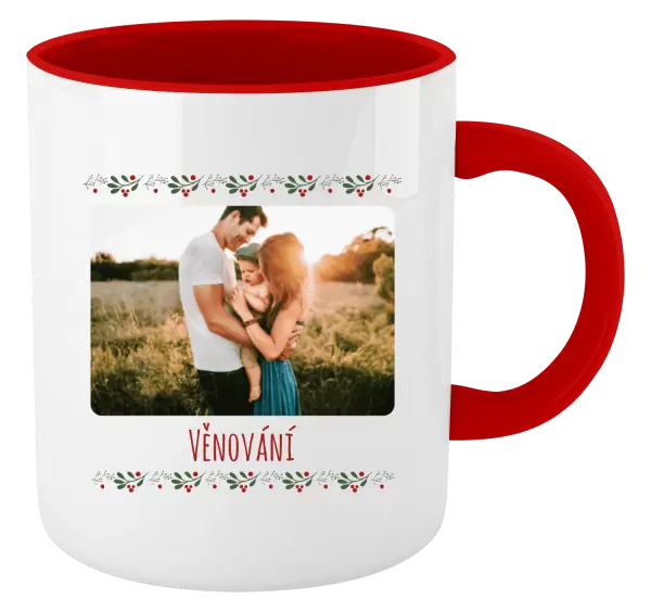 Vánoční hrnek Vánoční větvičky s kuličkami