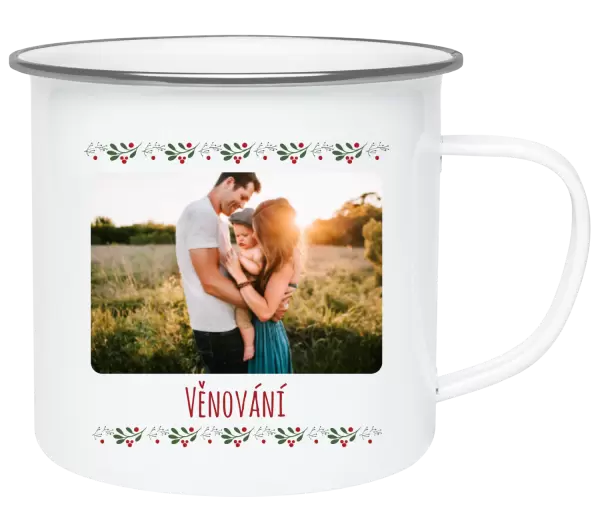 Vánoční plecháček Vánoční větvičky s kuličkami