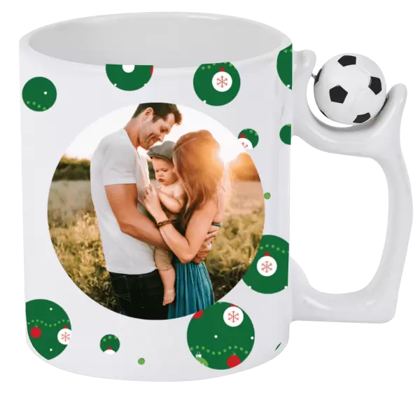 Vánoční hrnek Zelené vánoční ozdoby