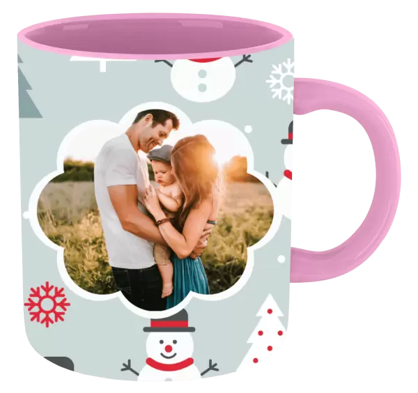 Vánoční hrnek Stromečky a sněhuláci