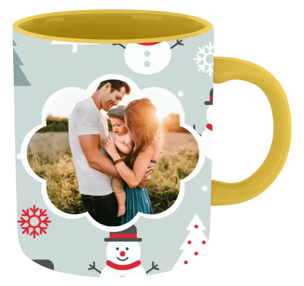 Vánoční hrnek Stromečky a sněhuláci