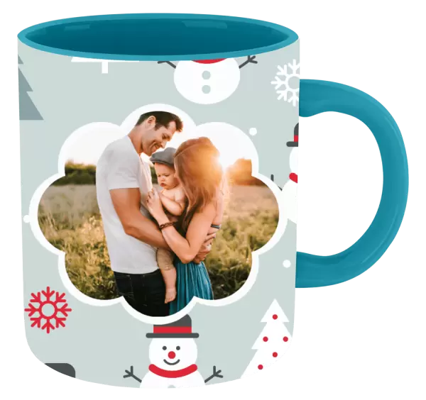 Vánoční hrnek Stromečky a sněhuláci