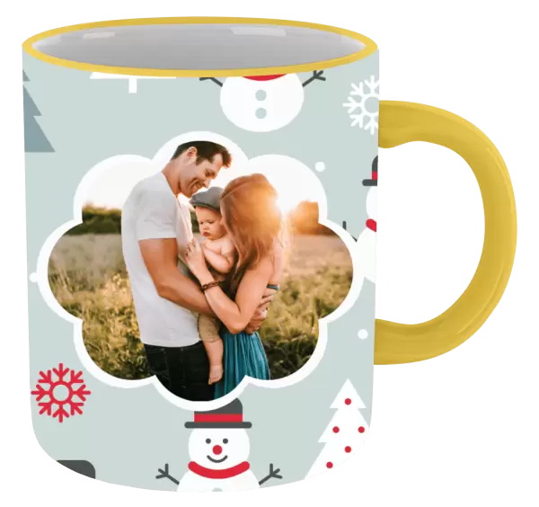 Vánoční hrnek Stromečky a sněhuláci