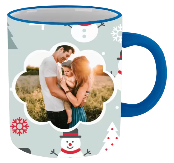 Vánoční hrnek Stromečky a sněhuláci