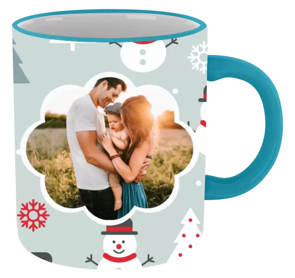 Vánoční hrnek Stromečky a sněhuláci