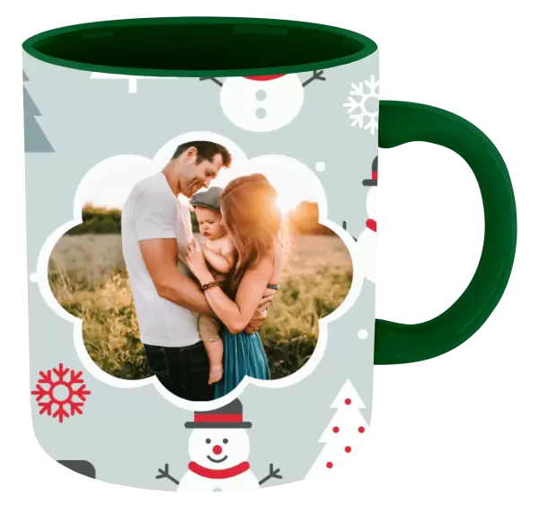 Vánoční hrnek Stromečky a sněhuláci