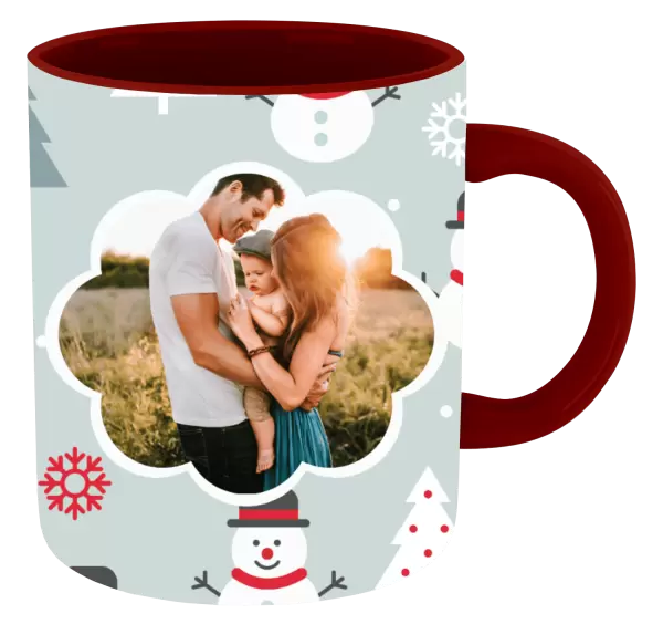 Vánoční hrnek Stromečky a sněhuláci