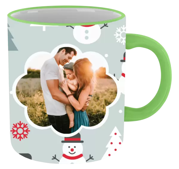 Vánoční hrnek Stromečky a sněhuláci