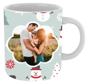 Vánoční hrnek Stromečky a sněhuláci