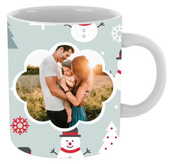 Vánoční hrnek Stromečky a sněhuláci