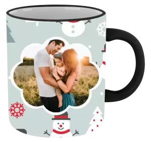 Vánoční hrnek Stromečky a sněhuláci