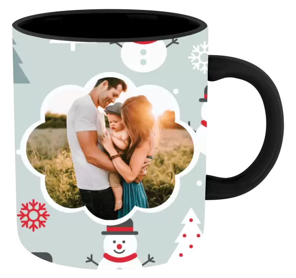 Vánoční hrnek Stromečky a sněhuláci