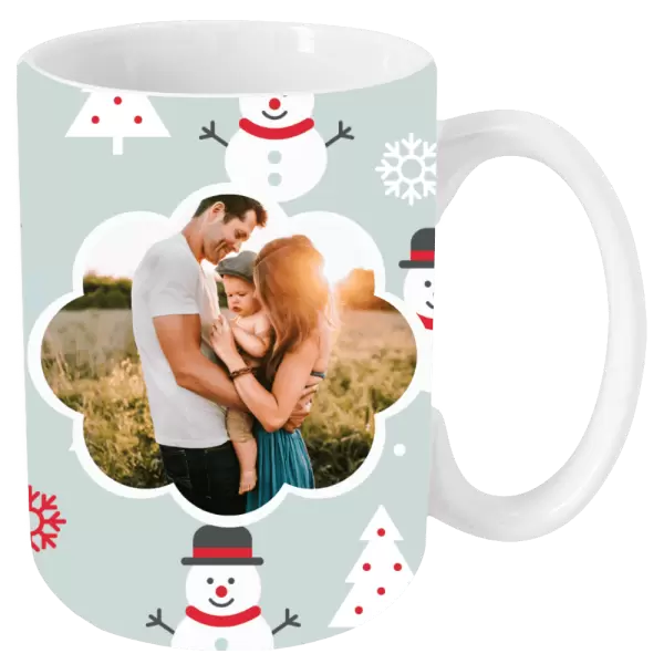 Vánoční hrnek Stromečky a sněhuláci