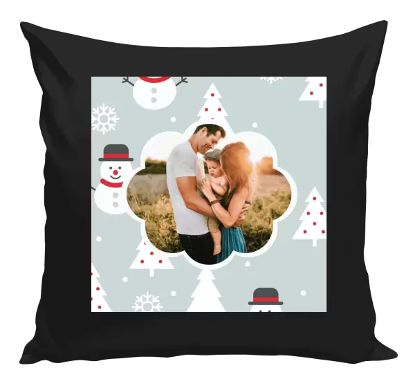 Vánoční polštář Stromečky a sněhuláci