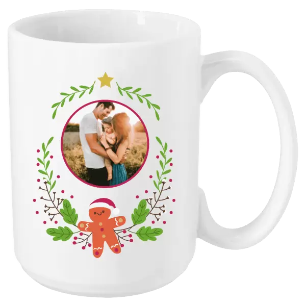 Vánoční hrnek Vánoční větvičky s perníčkem