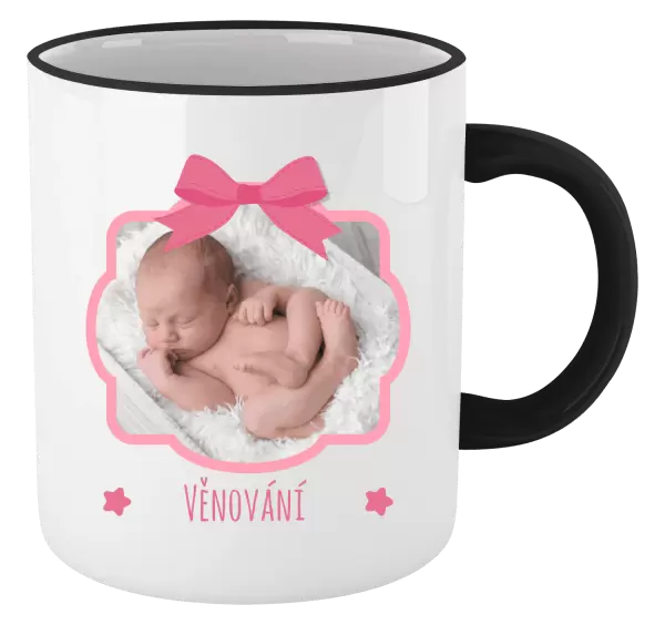 Látková taška Růžová mašle s fotografií