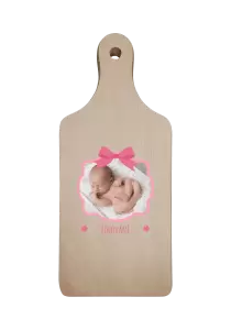 Prkénko Růžová mašle s fotografií