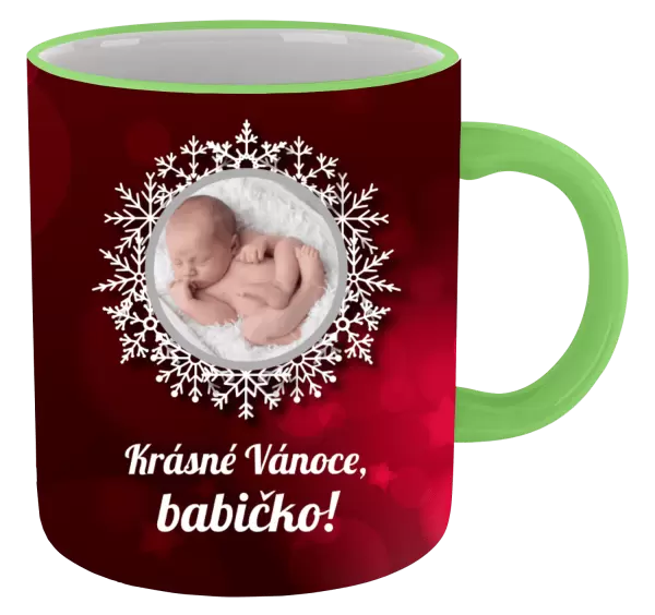 Vánoční hrnek Červené vánoční pozadí