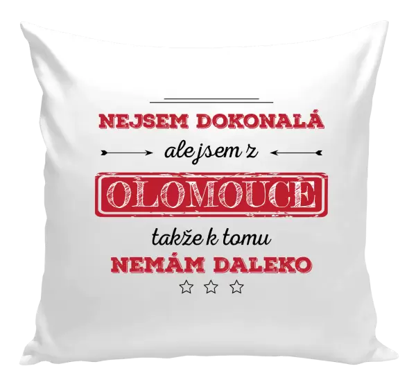 Polštář Nejsem dokonalá, ale jsem z...