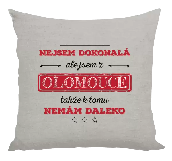 Polštář Nejsem dokonalá, ale jsem z...
