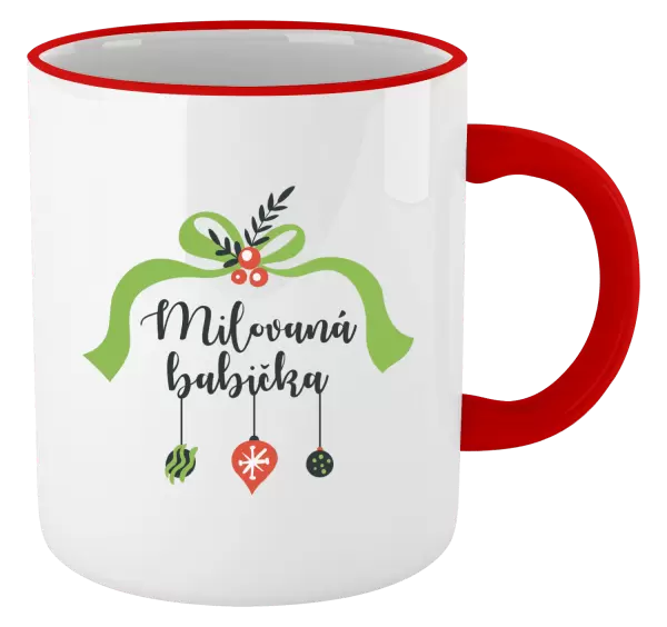 Vánoční hrnek Milovaná babička - ozdoby