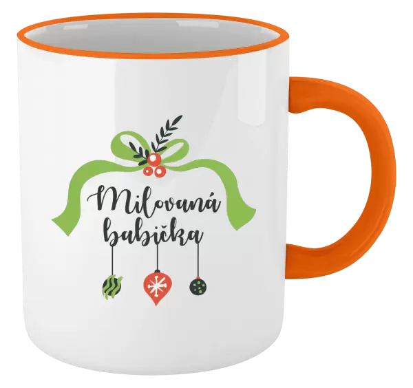 Vánoční hrnek Milovaná babička - ozdoby