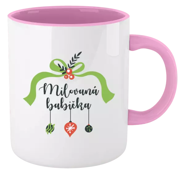 Vánoční hrnek Milovaná babička - ozdoby