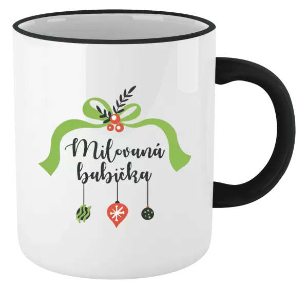 Vánoční hrnek Milovaná babička - ozdoby