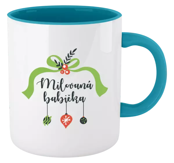 Vánoční hrnek Milovaná babička - ozdoby