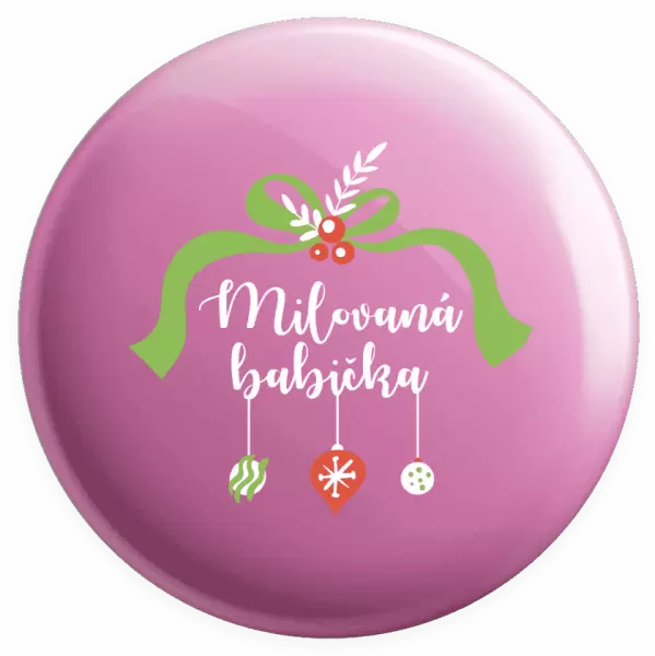 Placka Milovaná babička - ozdoby