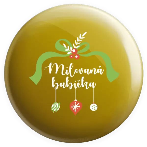 Placka Milovaná babička - ozdoby