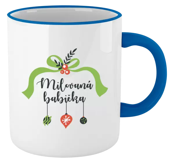 Vánoční hrnek Milovaná babička - ozdoby